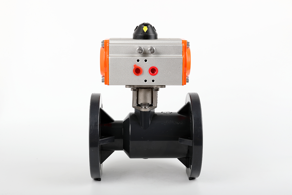 万冲镇气动法兰一体球阀